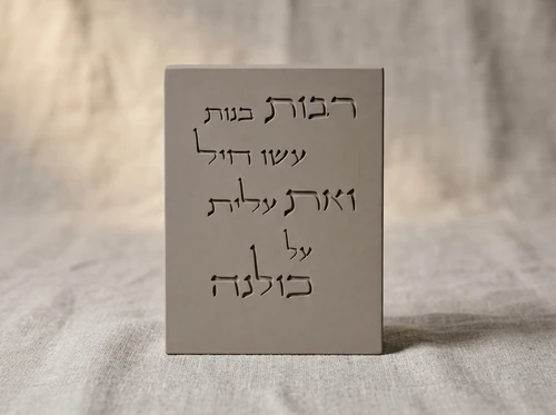 ברכת ״אשת חיל״ מבטון- אפור