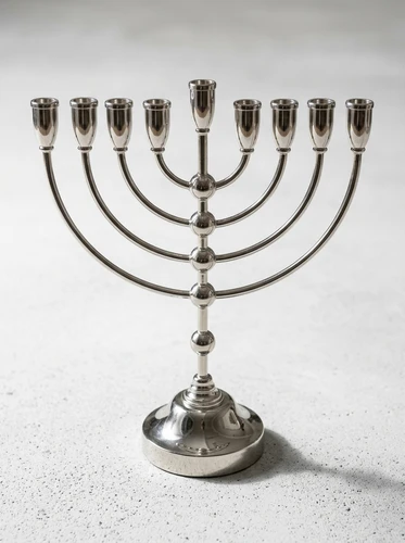 חנוכייה 45 ס׳׳מ דגם ״ הרמוניה״ כסף
