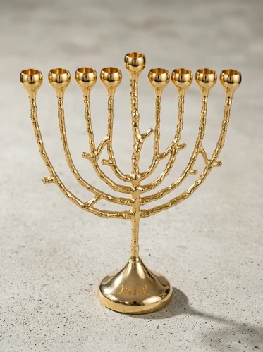 חנוכייה 45 ס׳׳מ דגם ״עץ״ זהב