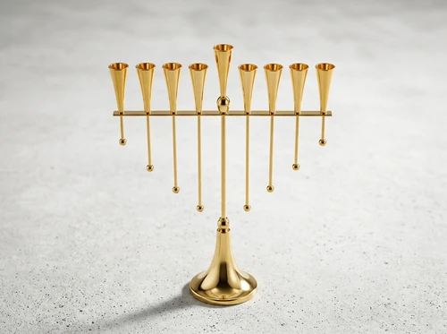 חנוכייה 41 ס׳׳מ דגם ״נטיפים״ זהב